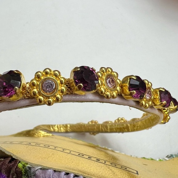 Giuseppe Zanotti Jeweled Crystal Floral Sandal Kitten Heel Slip-On 38.5 / US 8.5 - Picture 12 of 13